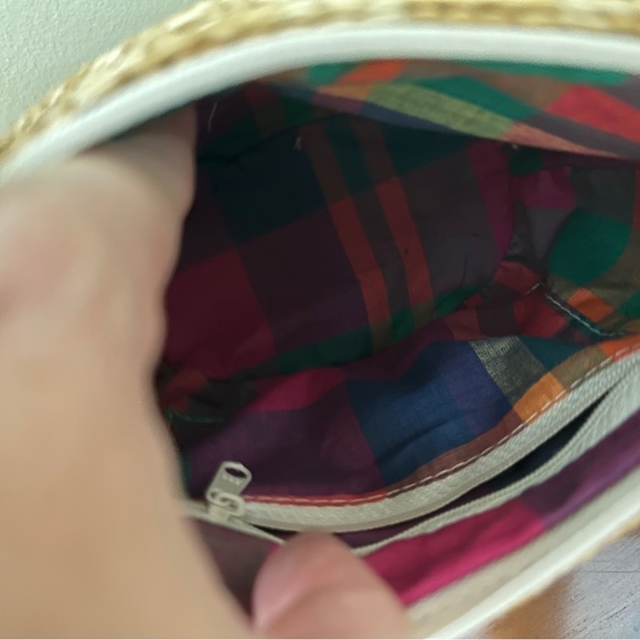 Vintage woven rattan straw bag from Woodward & Lothrop Beautiful NOS - Picture 3 of 3